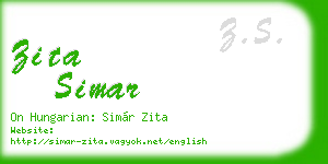 zita simar business card